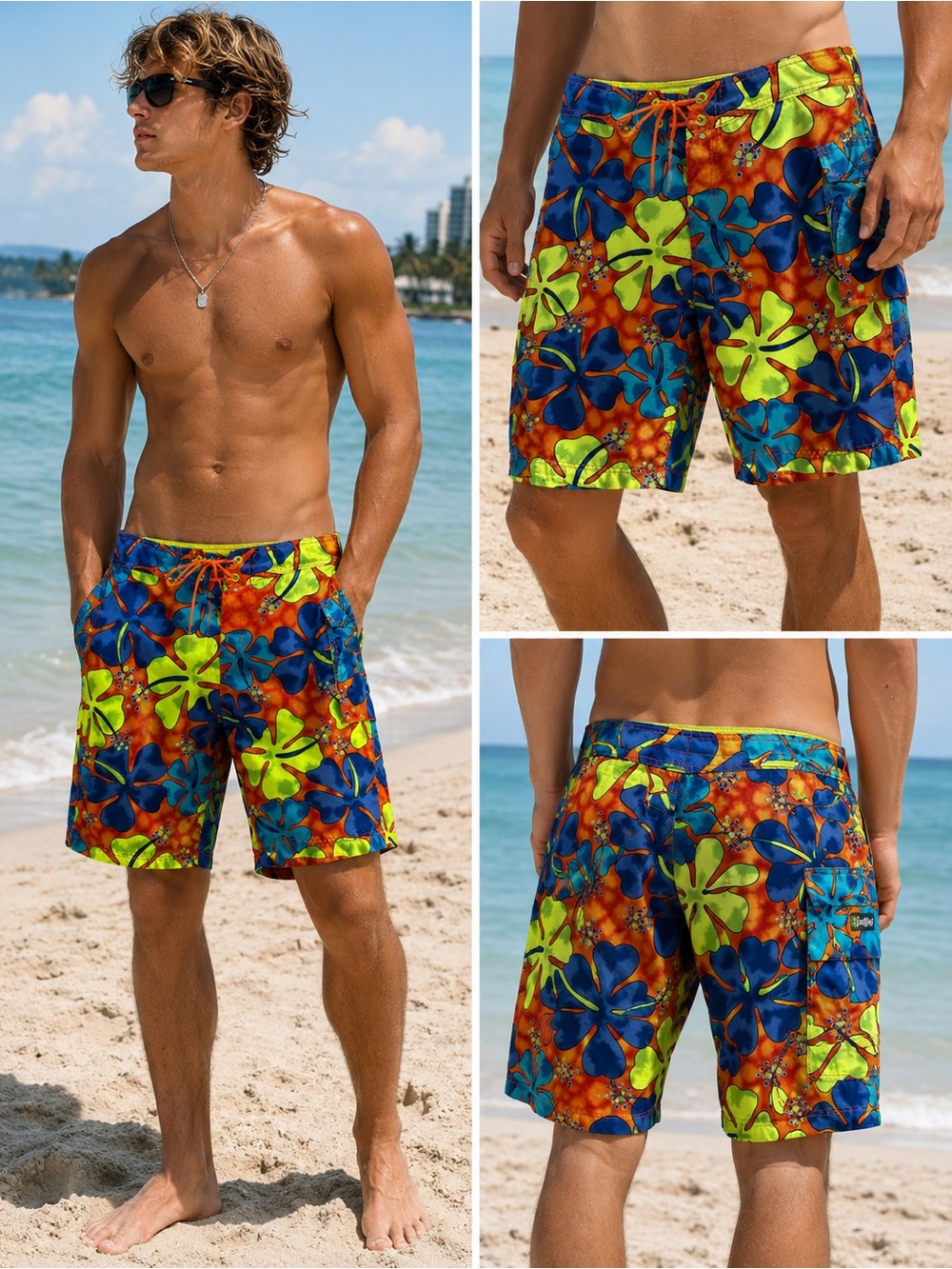 Vintage Hurley Wainae Floral Shorts Men’s Size 32 Made in USA Rare Y2K Surf